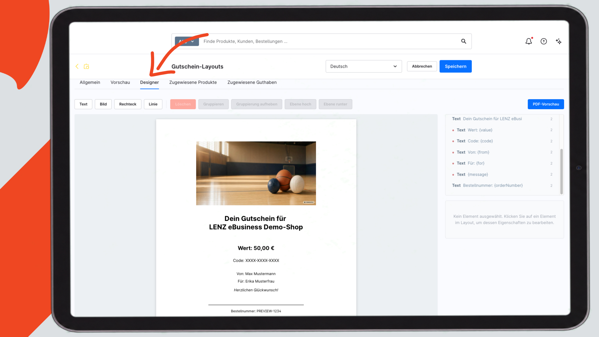 Admin: Layout-Verwaltung - Layout Designer