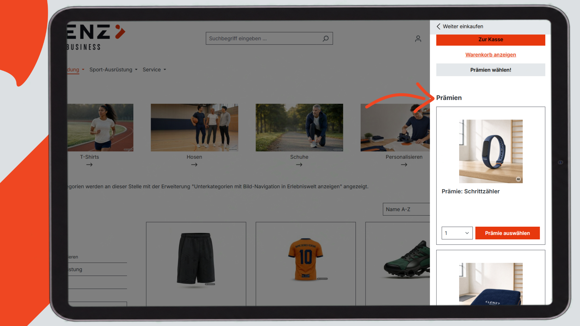 Storefront: Prämie im Off-Canvas Warenkorb