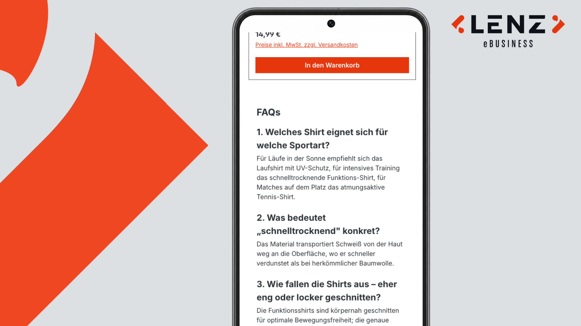 Storefront: FAQ auf der Kategorieseite (mobil)