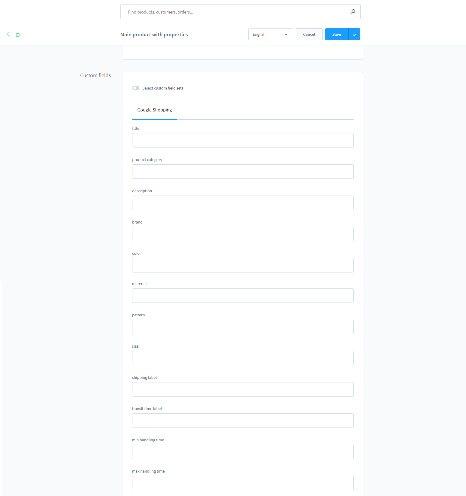 Google Shopping (Facebook, Instagram, Pinterest, Snapchat)