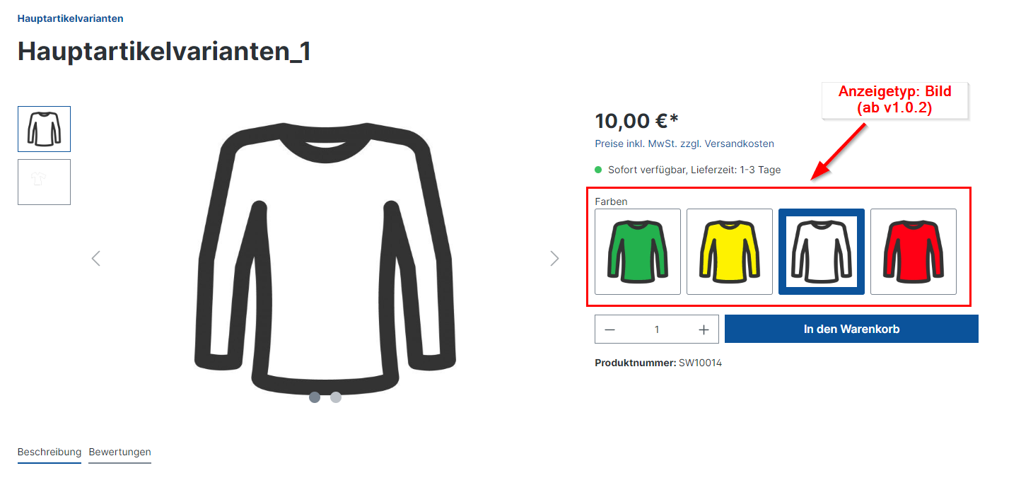 Hauptartikelvarianten