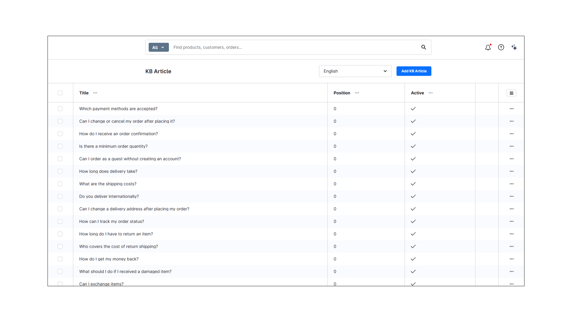 Knowledge Base / FAQ