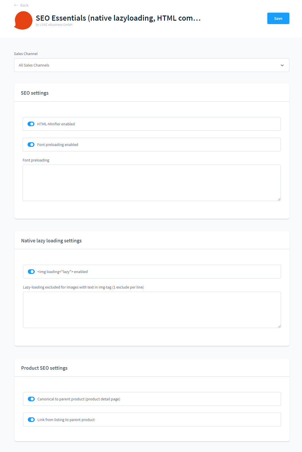 SEO Essentials (Natives Lazy Loading, HTML-Komprimierung, etc.)