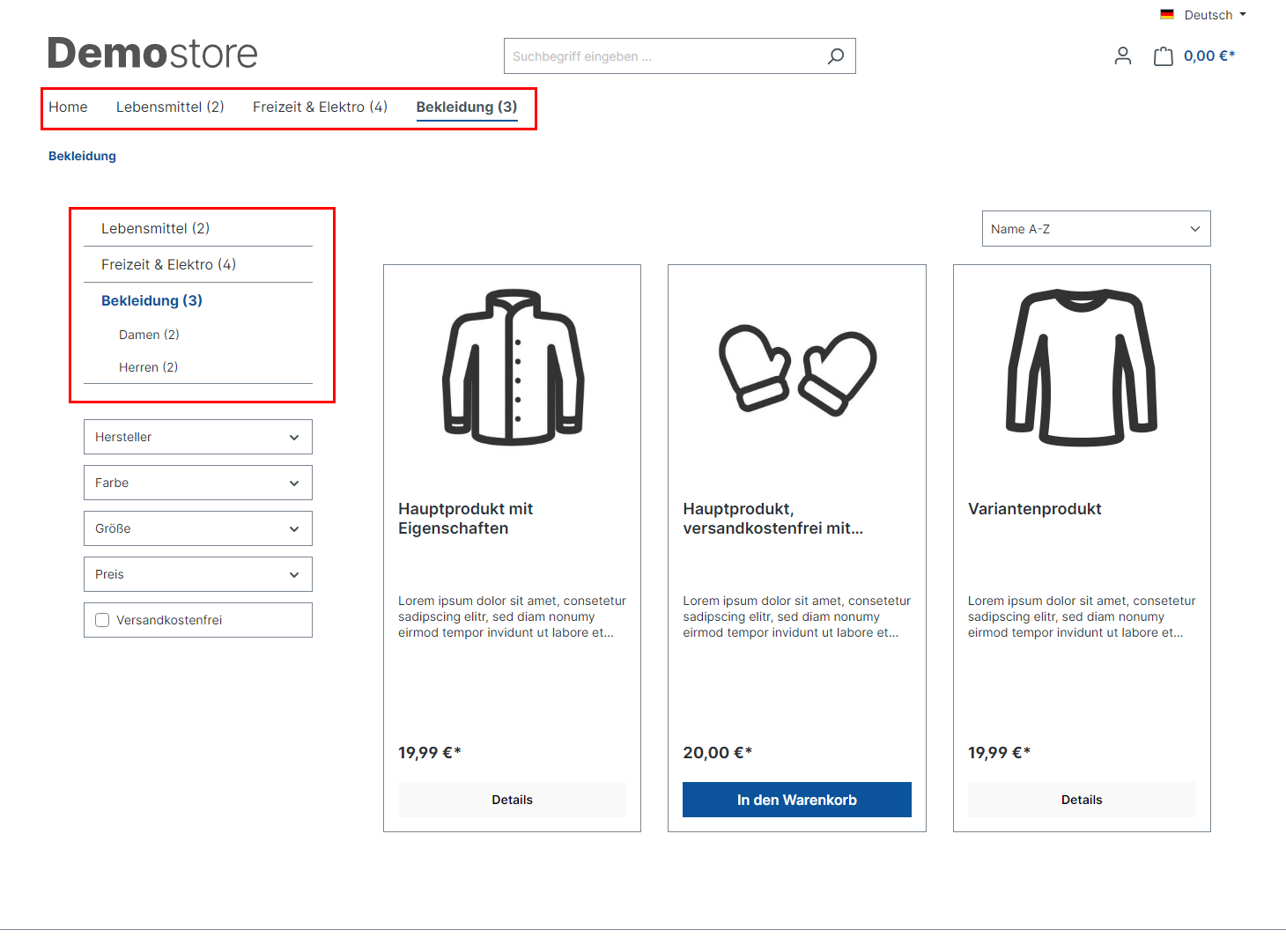 Artikelanzahl pro Kategorie im Sidebar-Menü + Hauptnavigation