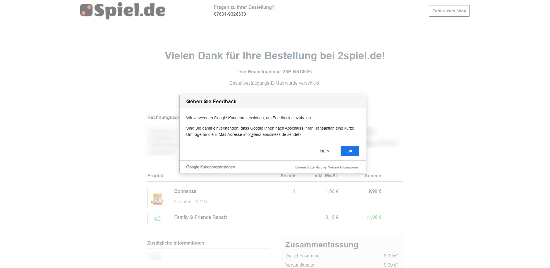 Google Kundenrezensionen + Badge App
