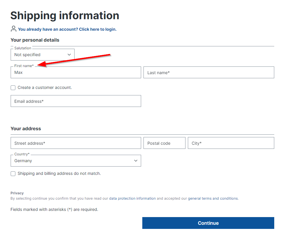 Usability Placeholder / Floating Labels für Shopware 6