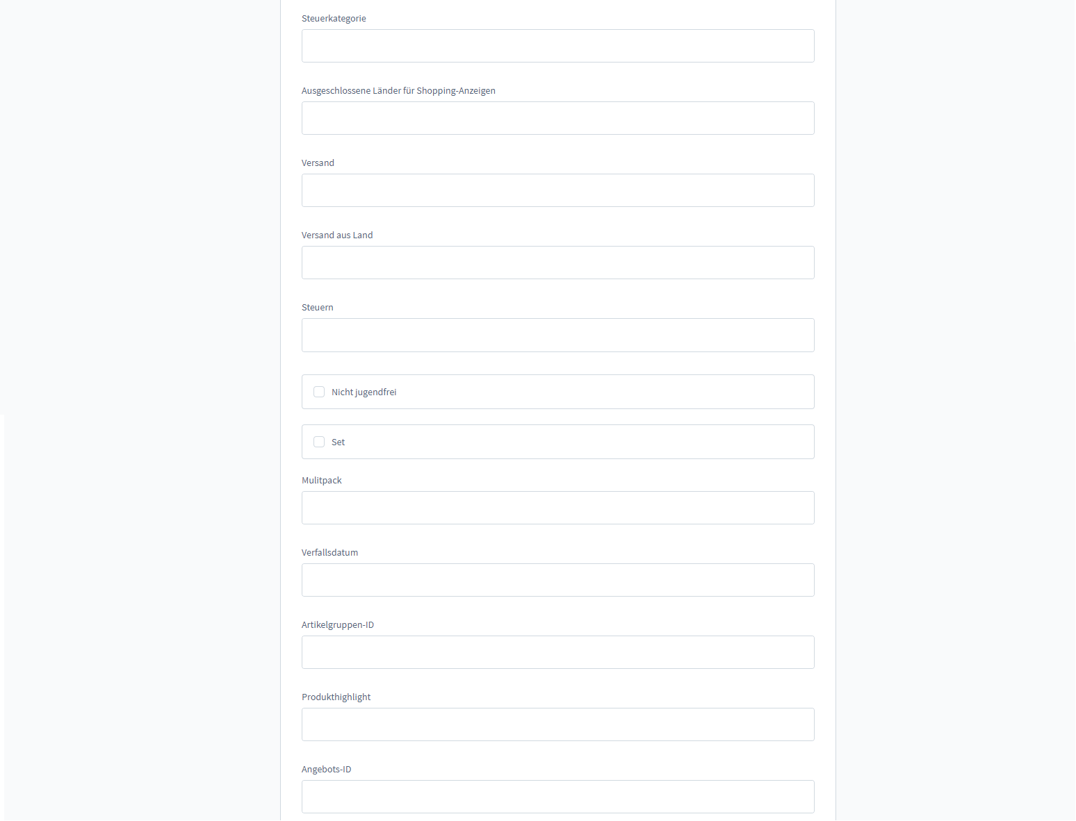 Google Shopping (Facebook, Instagram, Pinterest, Snapchat)