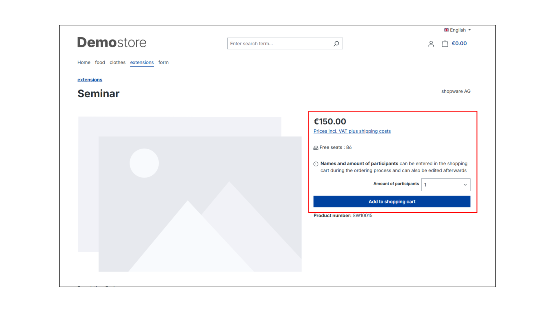 Teilnehmer buchen für Events, Seminare, Kurse, etc. mit Shopware 6