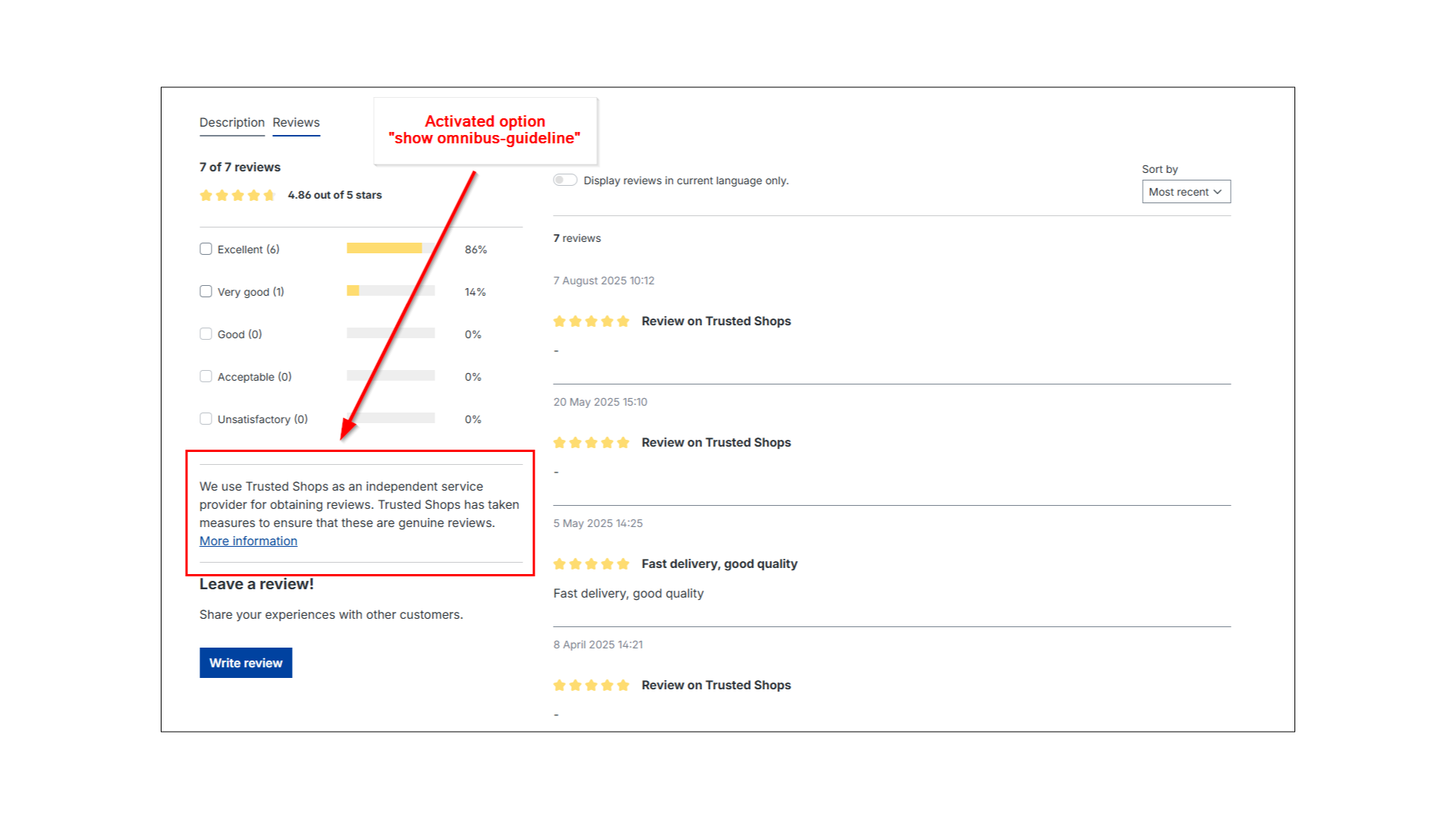 Trusted Shops Produktbewertungen importieren PRO