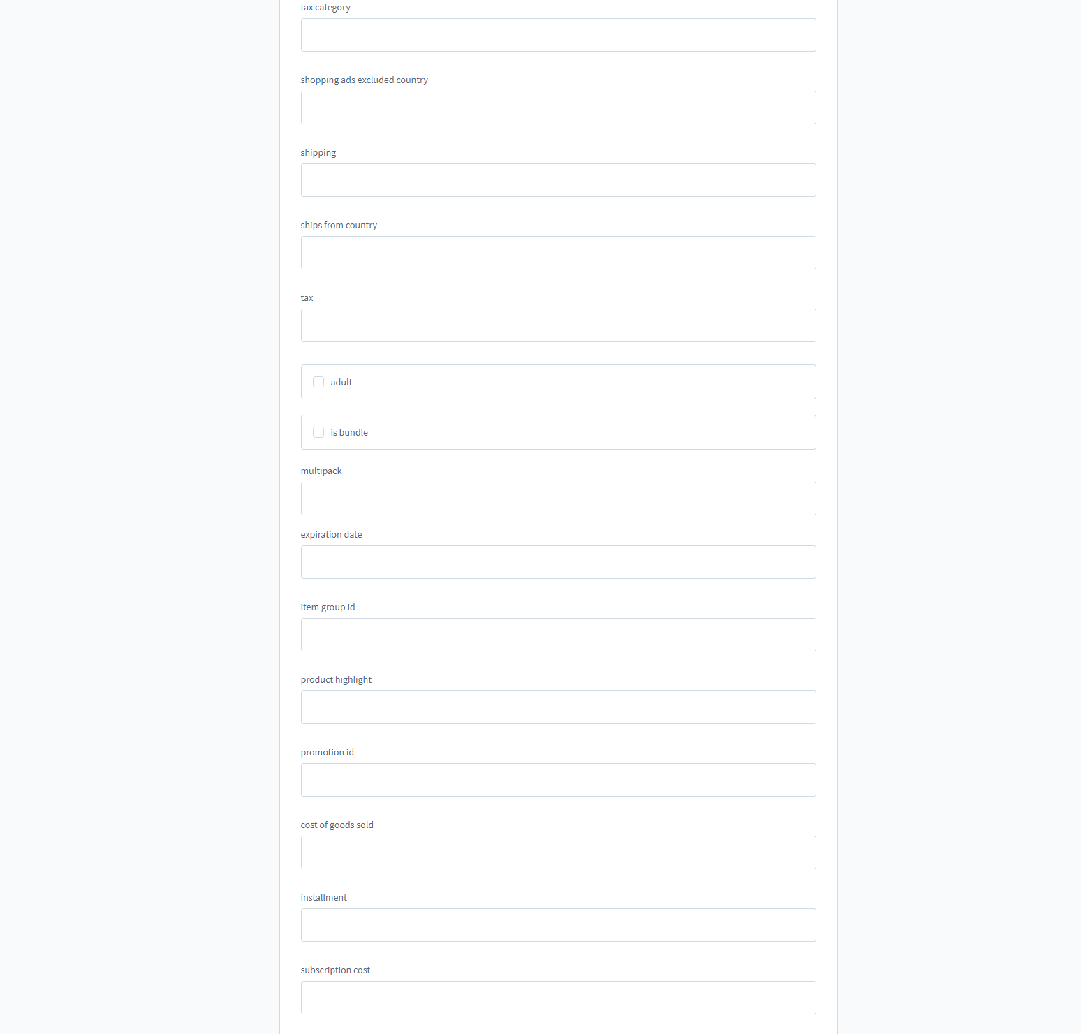 Google Shopping (Facebook, Instagram, Pinterest, Snapchat)