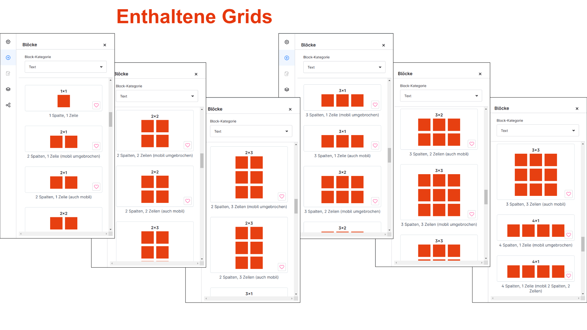 CMS Blöcke "Grids"