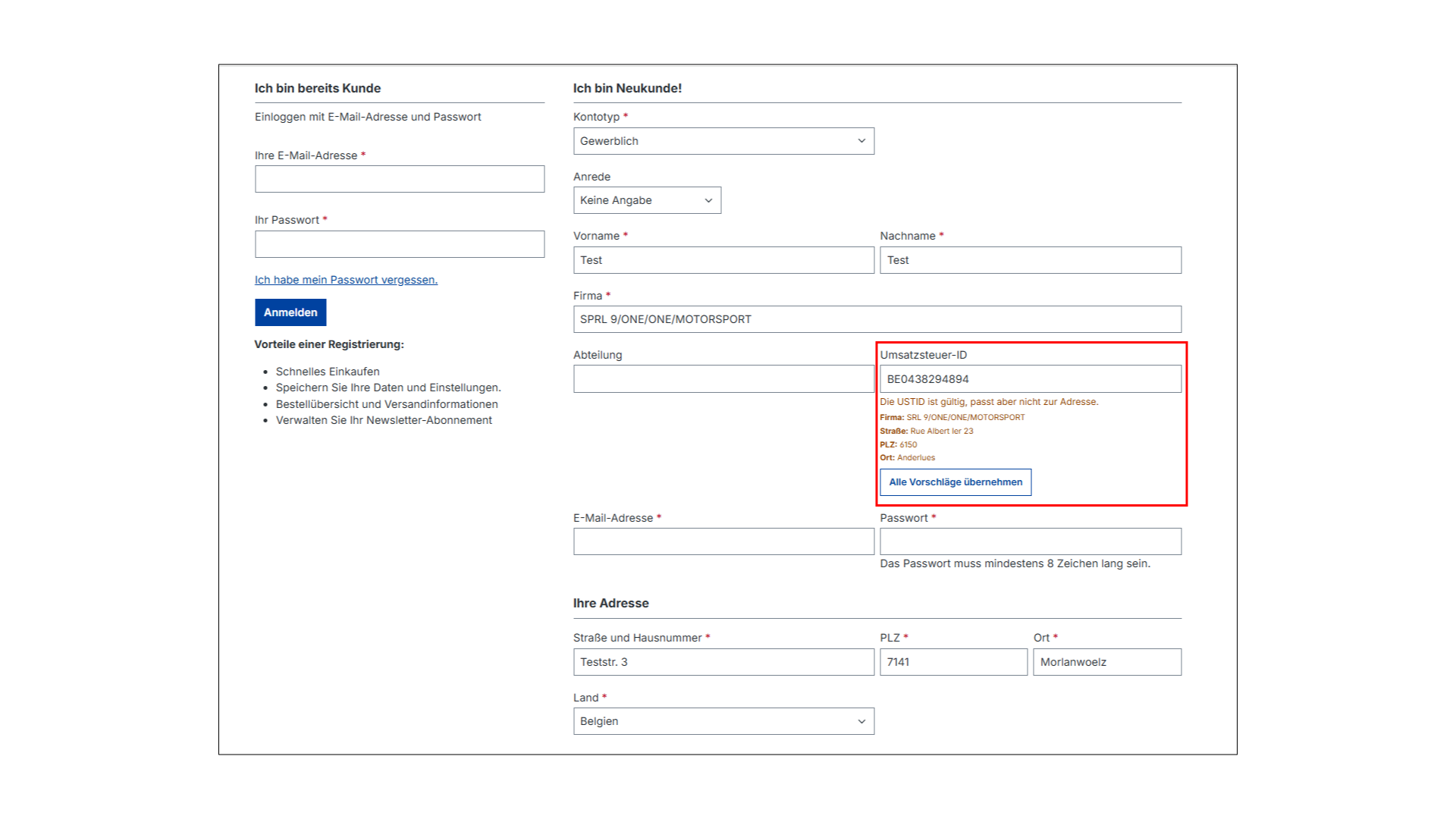 Umsatzsteuer USTID Validierung PRO für EU (B2B)