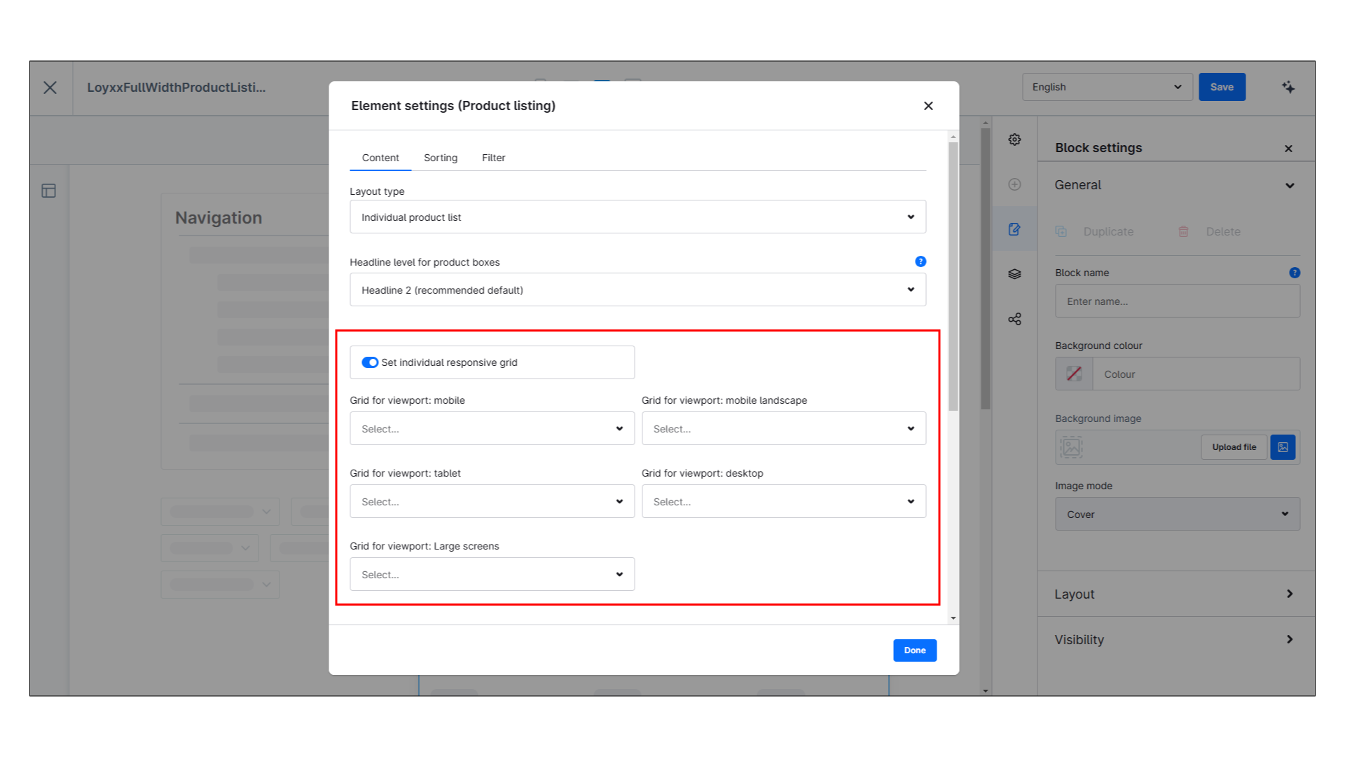 Produktliste / Listenansicht Advanced mit Varianten in Erlebniswelten (Listing) für Shopware 6