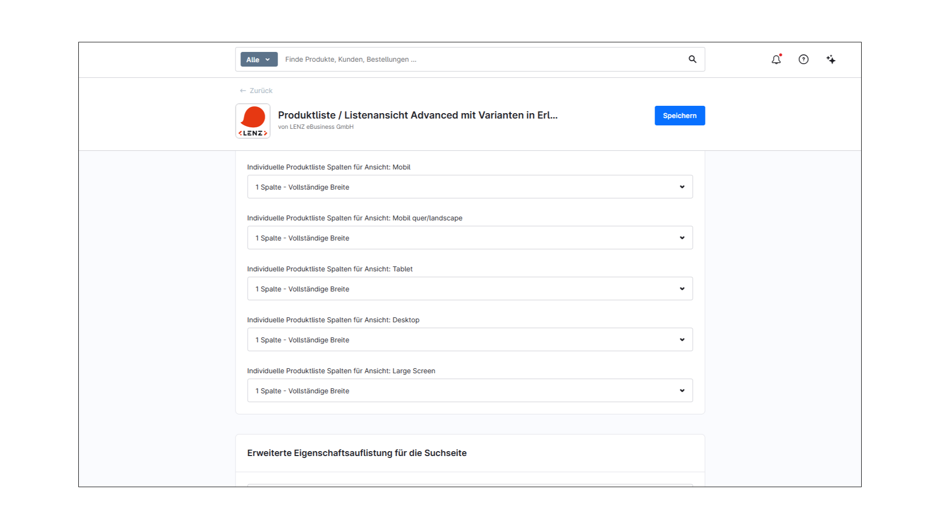 Produktliste / Listenansicht Advanced mit Varianten in Erlebniswelten (Listing) für Shopware 6