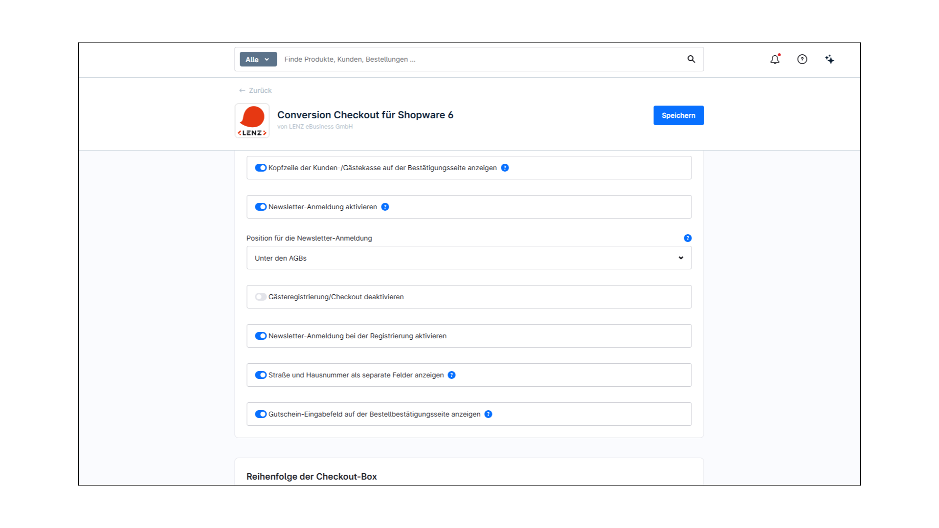 Conversion Checkout für Shopware 6
