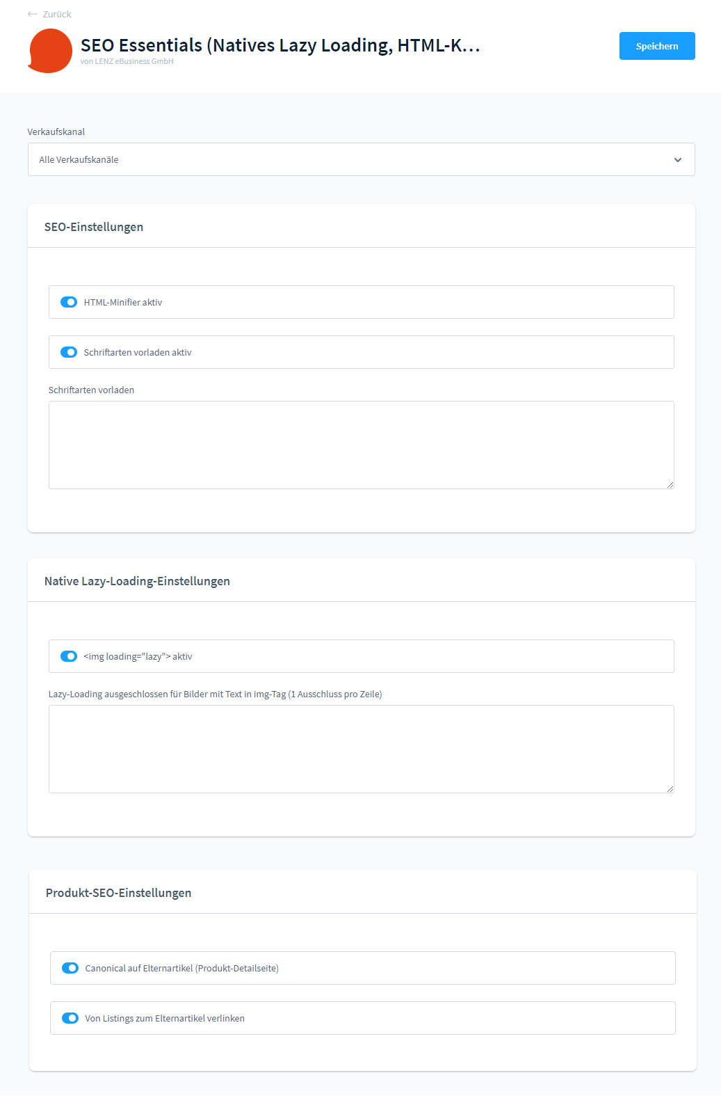 SEO Essentials (Natives Lazy Loading, HTML-Komprimierung, etc.)