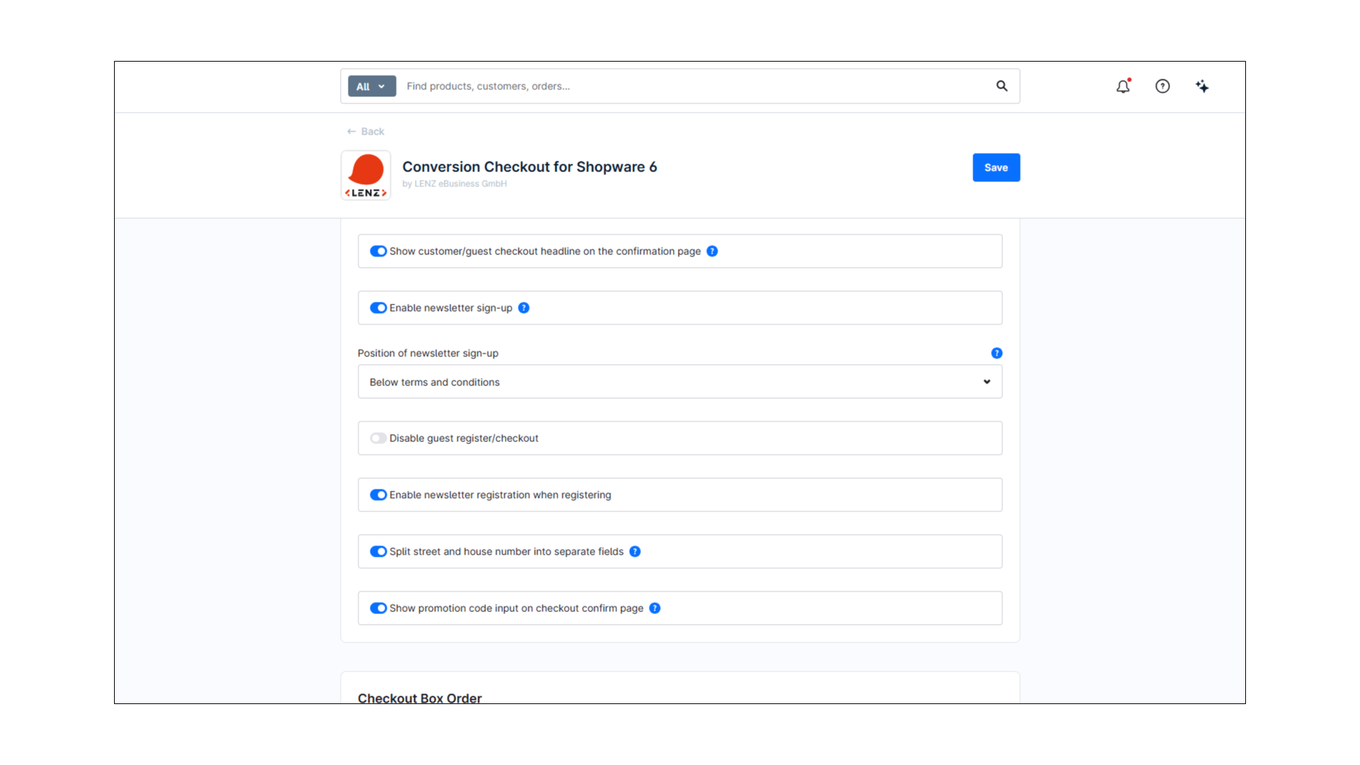 Conversion Checkout für Shopware 6