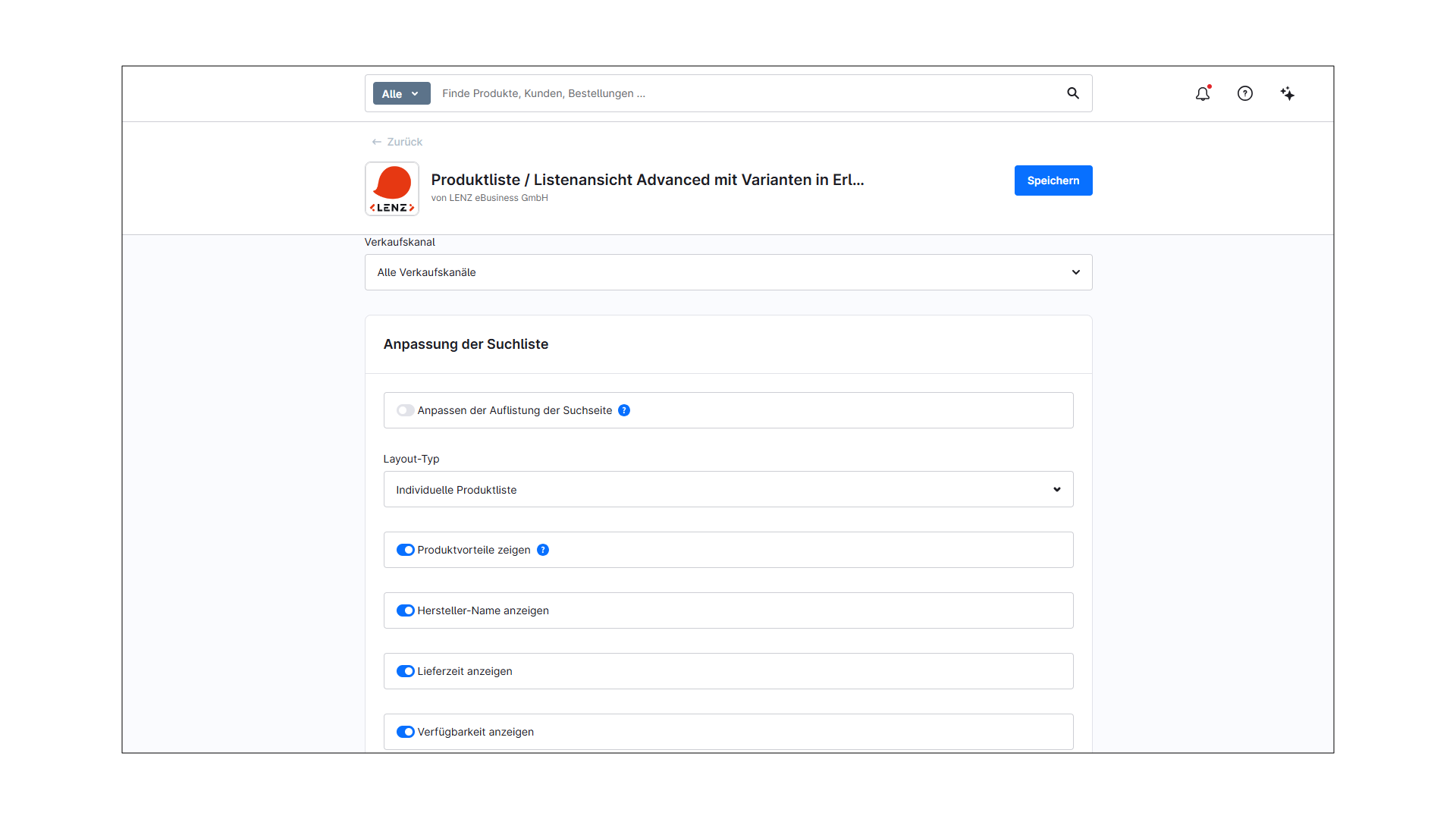 Produktliste / Listenansicht Advanced mit Varianten in Erlebniswelten (Listing) für Shopware 6