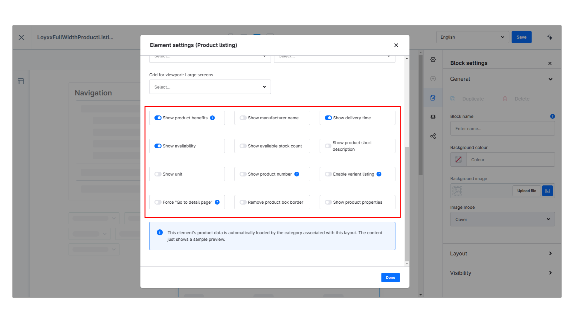 Produktliste / Listenansicht Advanced mit Varianten in Erlebniswelten (Listing) für Shopware 6