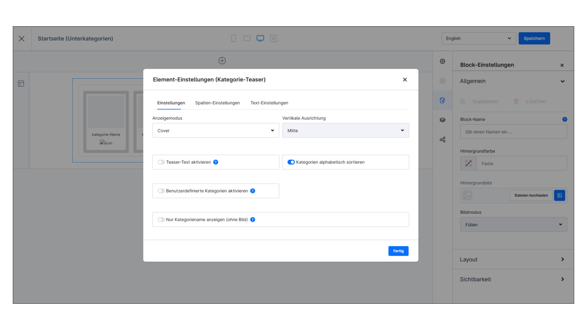 Unterkategorien mit Bild-Navigation in Erlebniswelt anzeigen für Shopware 6