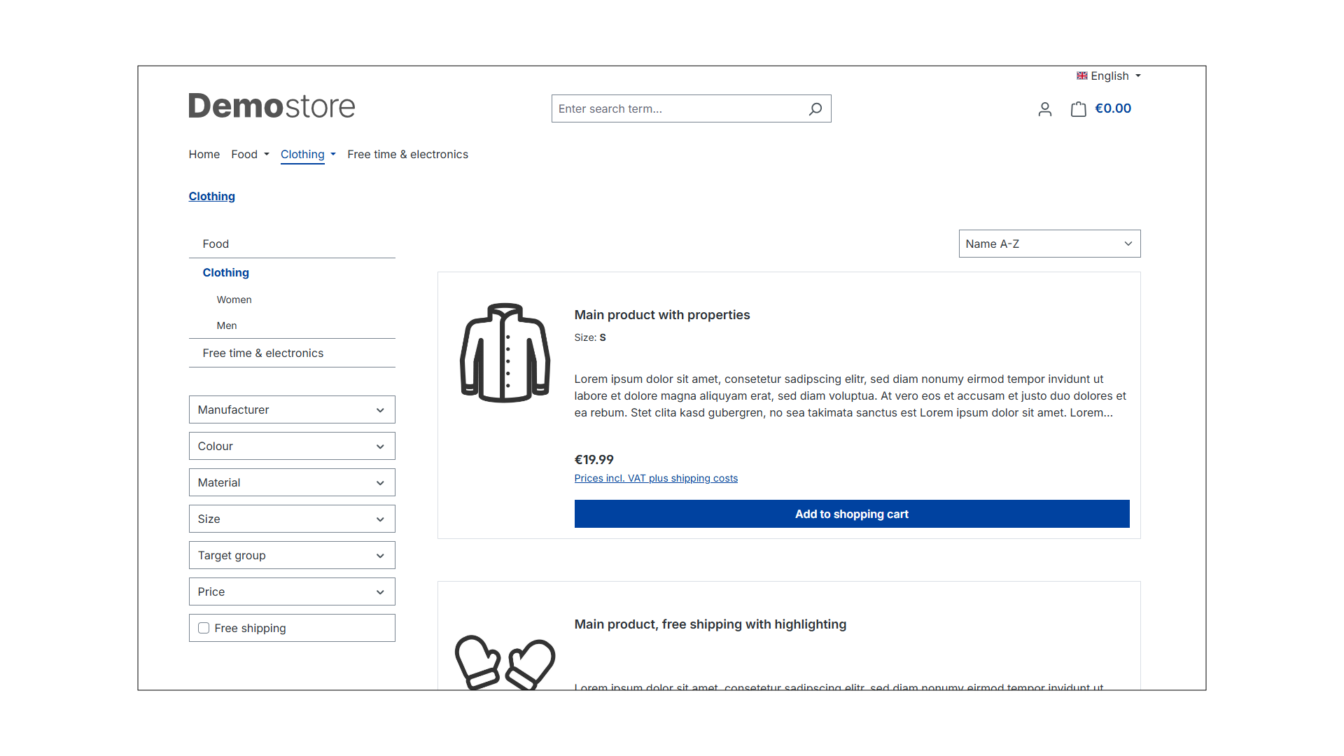 Produktliste / Listenansicht Advanced mit Varianten in Erlebniswelten (Listing) für Shopware 6