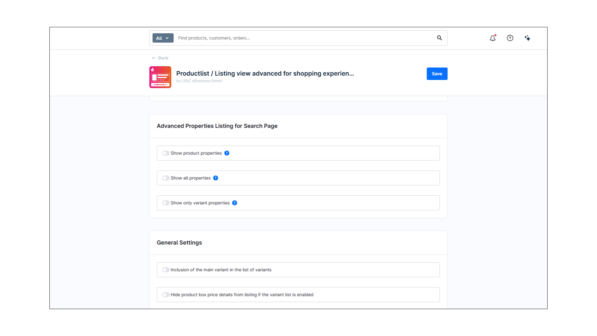 Produktliste / Listenansicht Advanced mit Varianten in Erlebniswelten (Listing) für Shopware 6