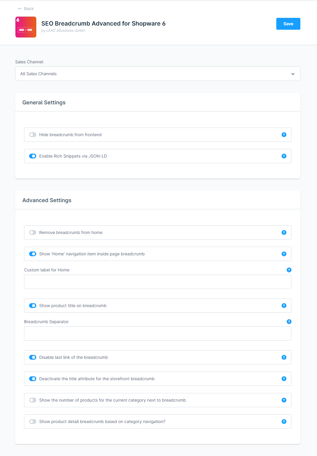SEO Breadcrumb Advanced für Shopware 6