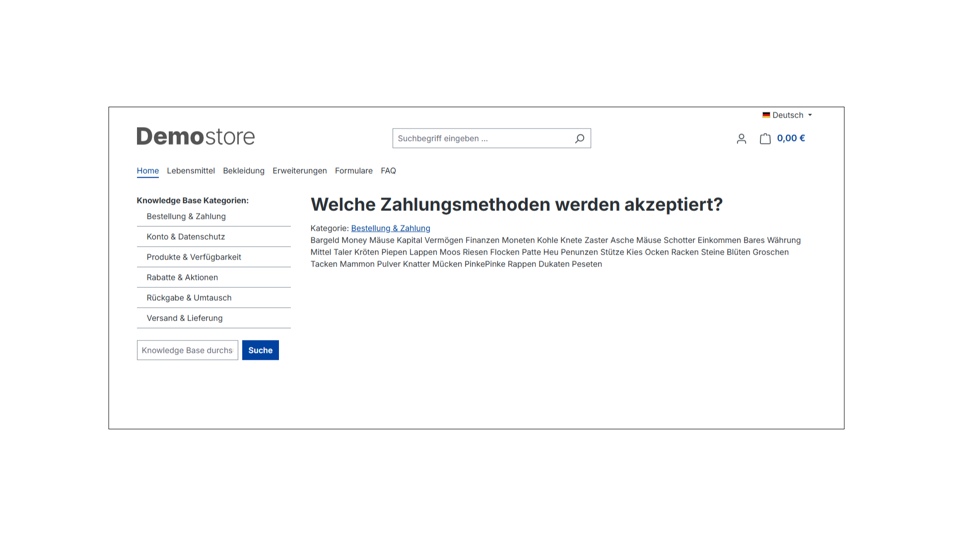 Knowledge Base / FAQ