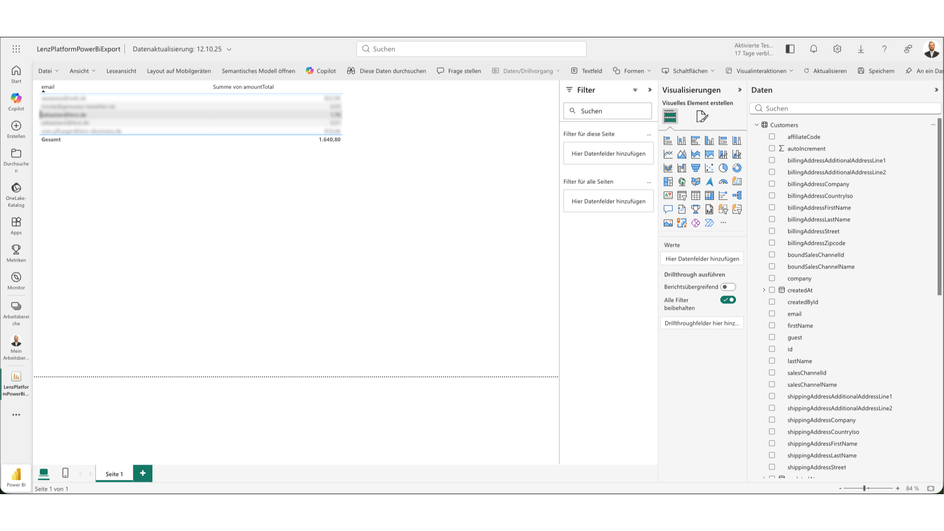 Power BI Export
