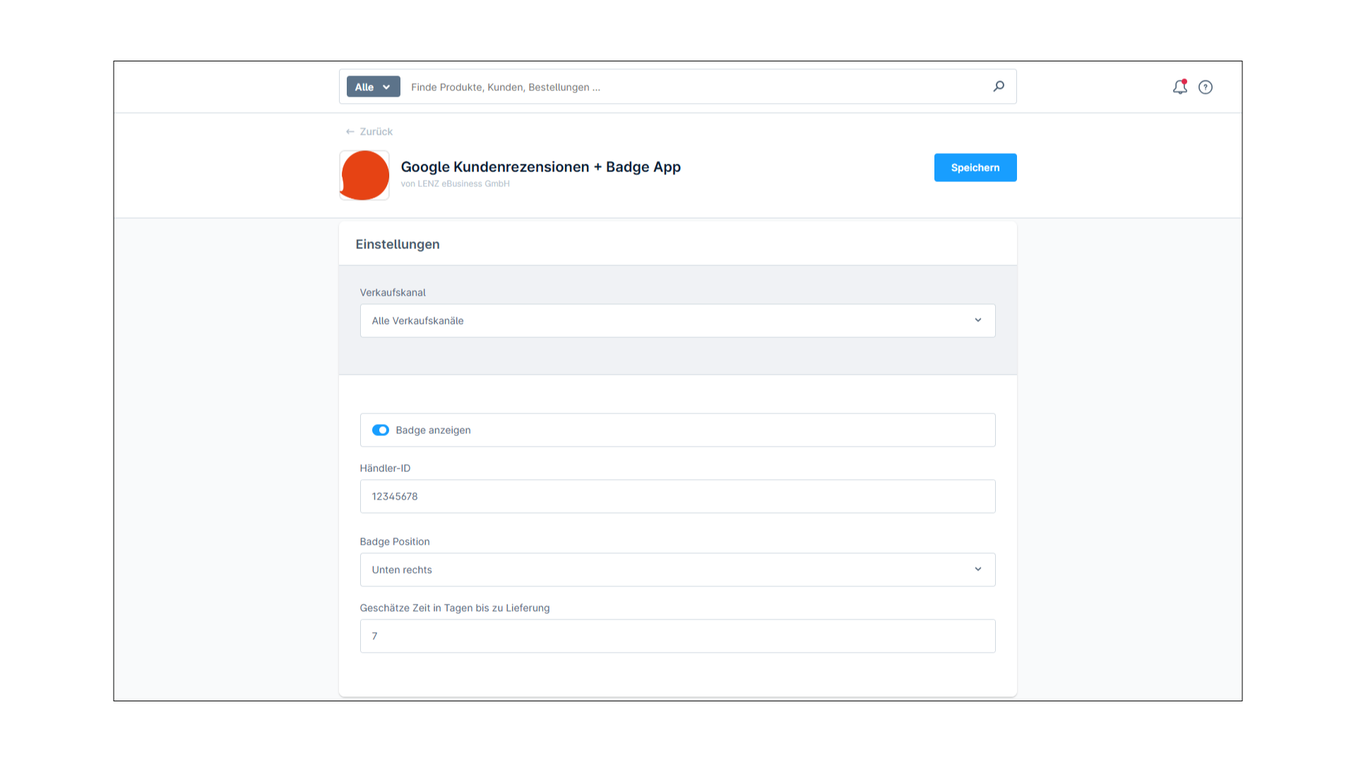 Google Kundenrezensionen + Badge App