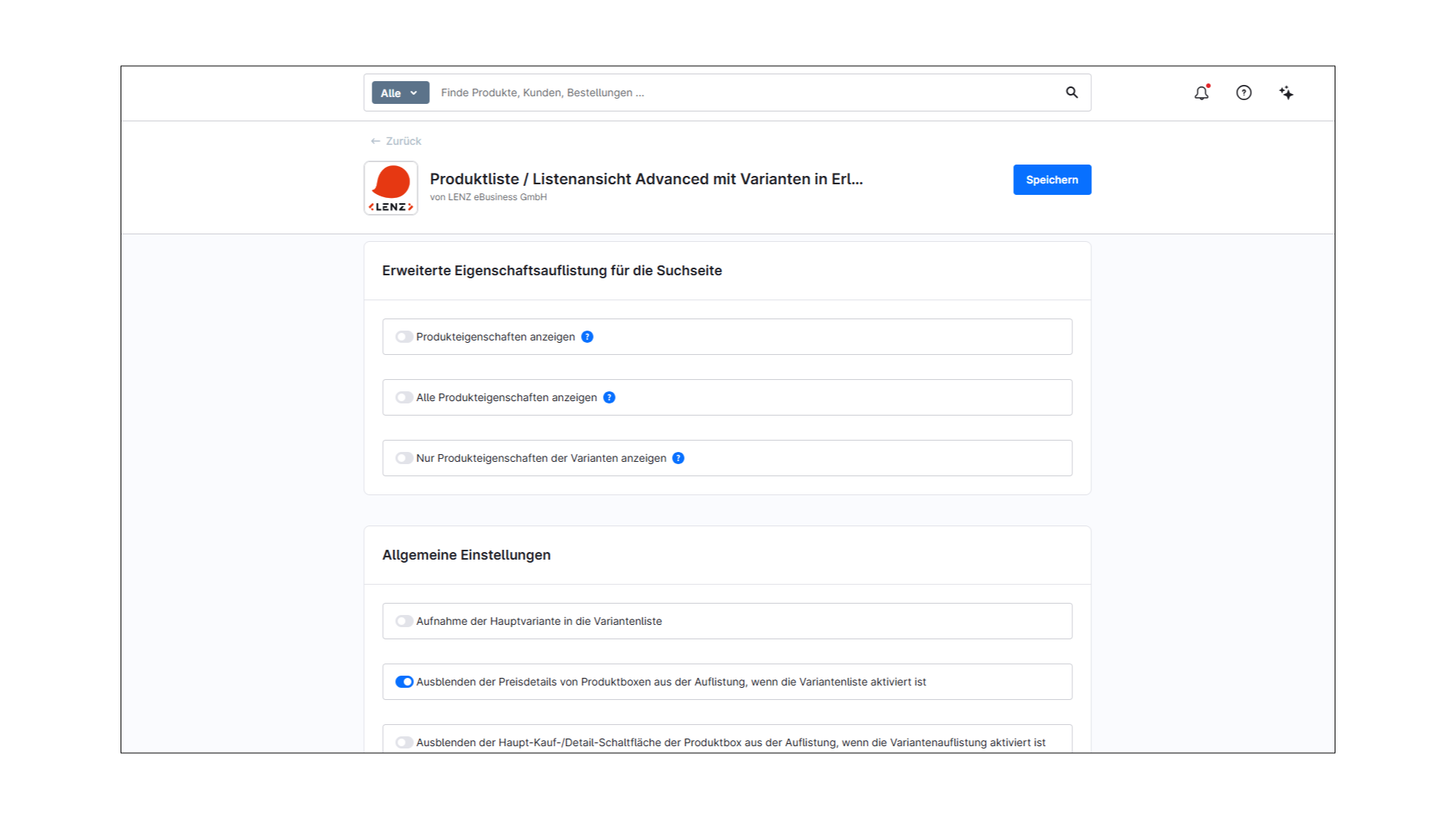 Produktliste / Listenansicht Advanced mit Varianten in Erlebniswelten (Listing) für Shopware 6