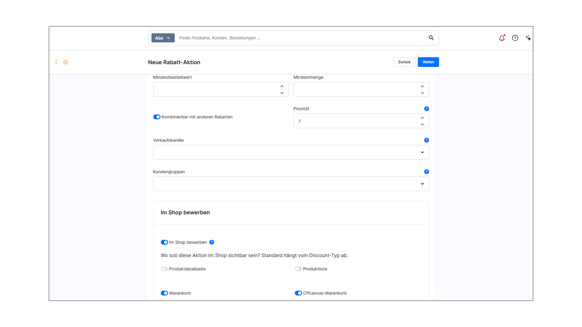 Easy Discount | ersetzt Shopware Rabatte & Aktionen