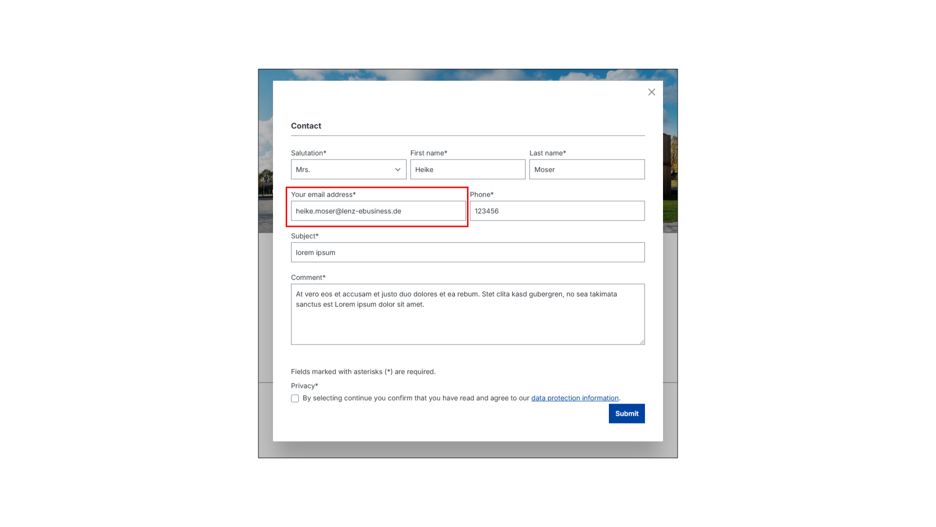 Reply-To-Header für Kontaktformular setzen