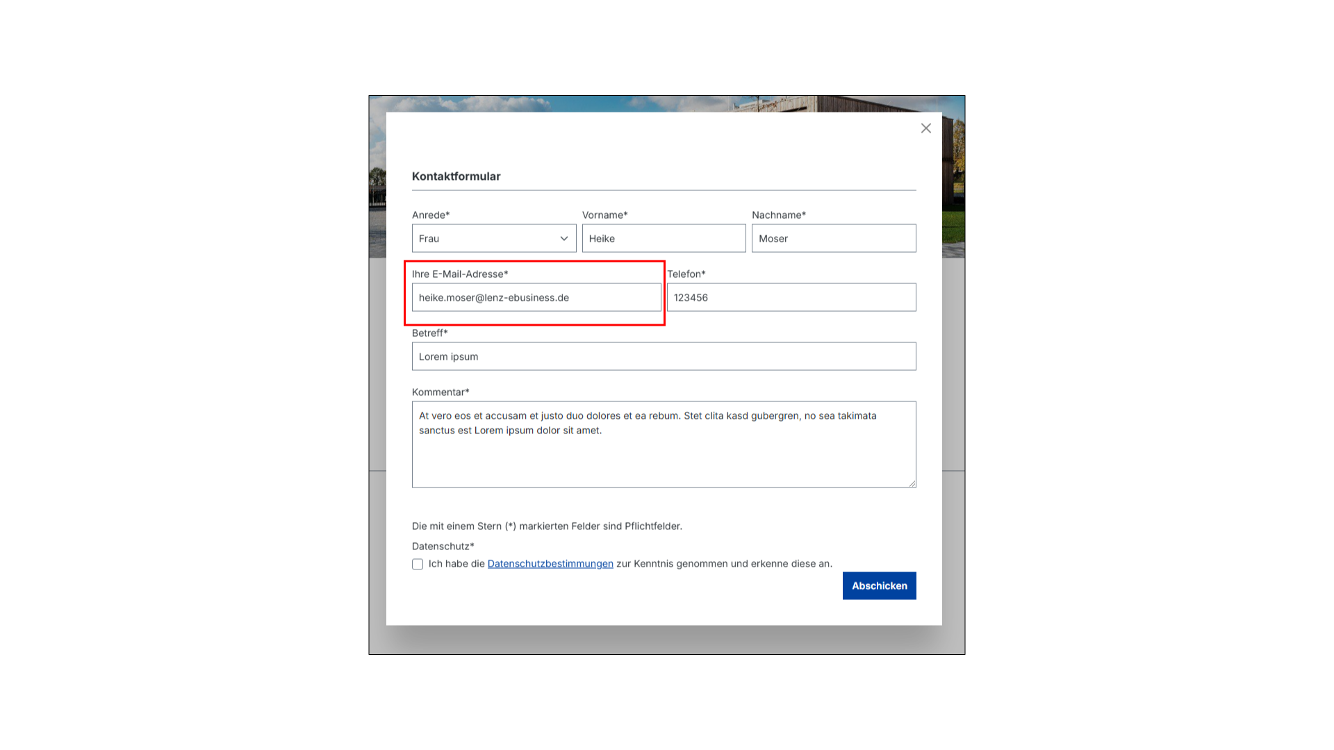 Reply-To-Header für Kontaktformular setzen